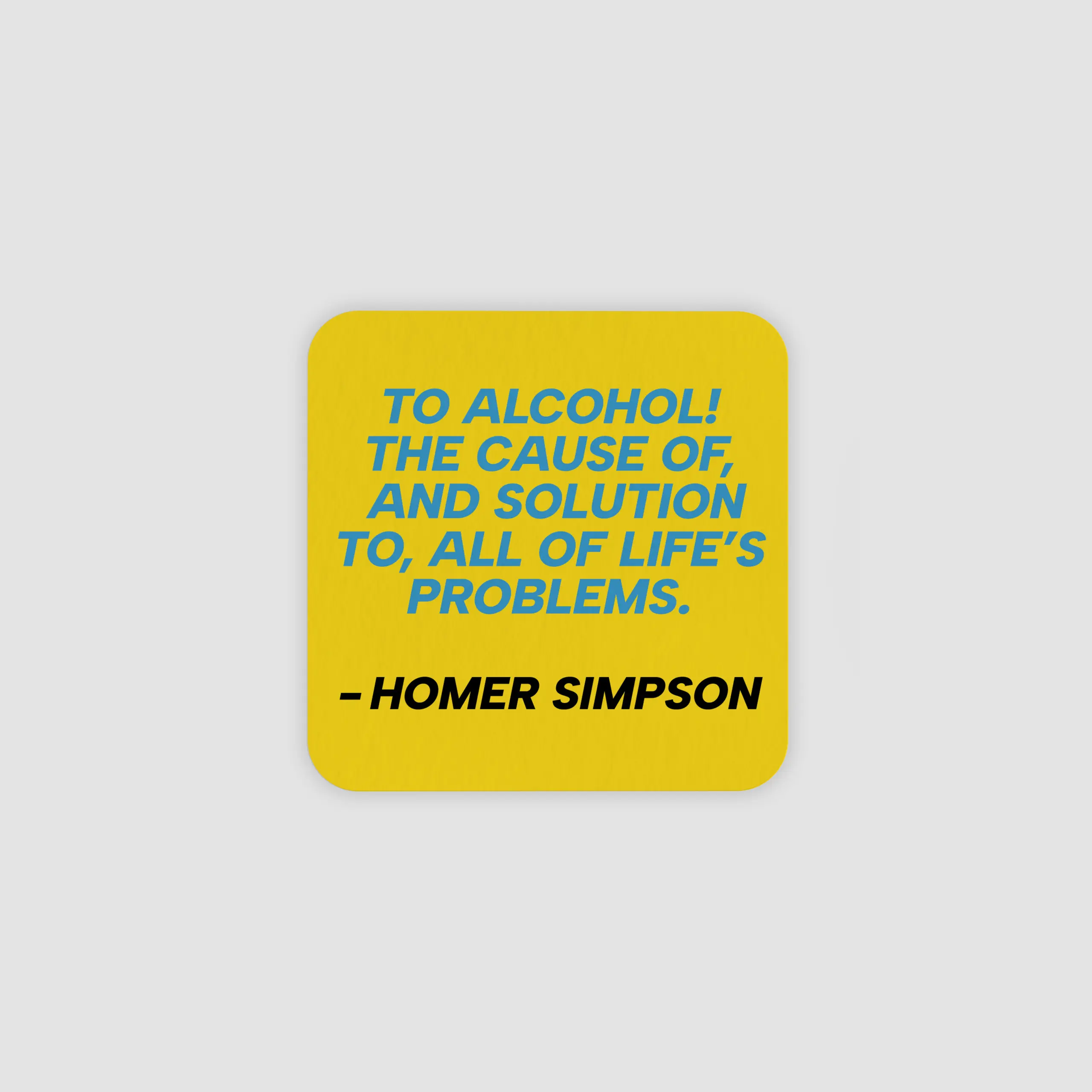 Simpsons Beer Mats - Rounded Corners