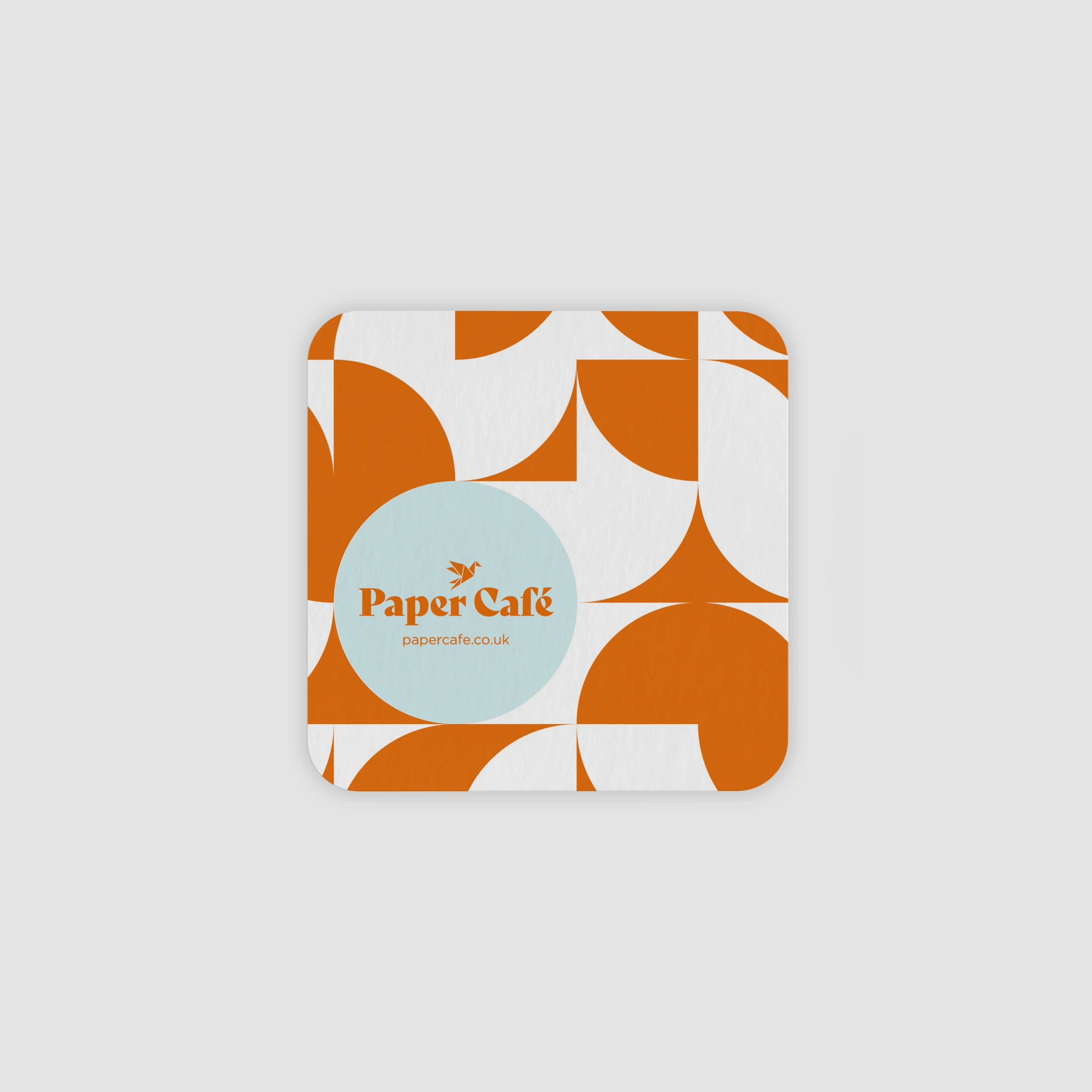 Tangerine Beer Mats - Rounded Corners